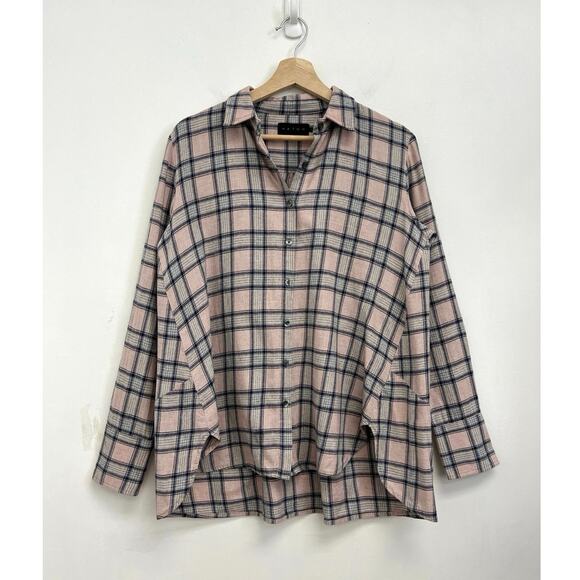 Hatch Maternity The Flannel Plaid Button-Down Soft Relaxed Shirt - Size 1/Small - Picture 10 of 10